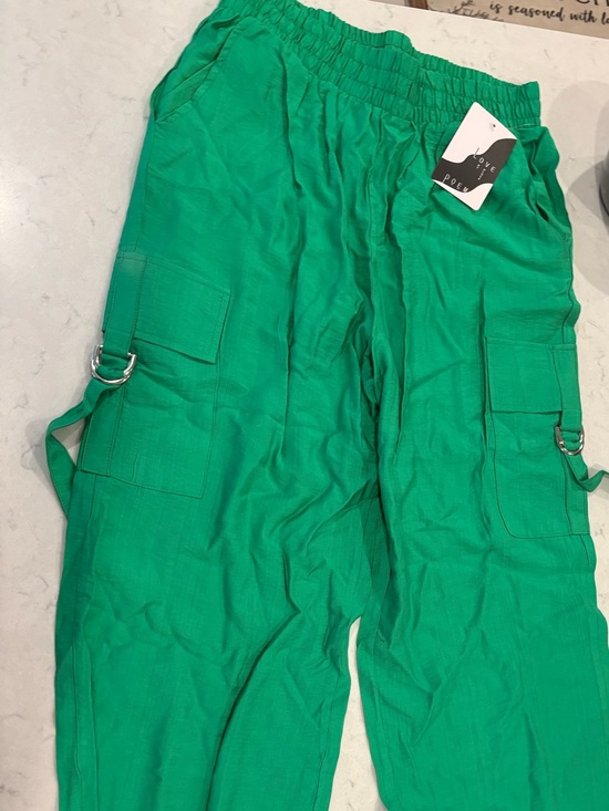 Love Poem Pants - Green Cargo Jogger Pants - Women's Track Pants & Joggers